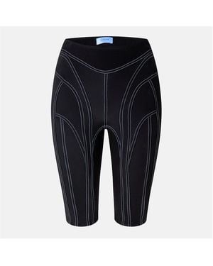 Mugler High-Rise Compression Cycling Shorts - Black