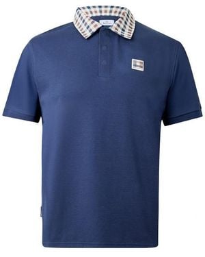 Aquascutum Aquact Check Collr P Sn64 - Blue