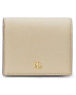 Ralph Lauren Compact Trifold Leather Billfold Wallet - Natural