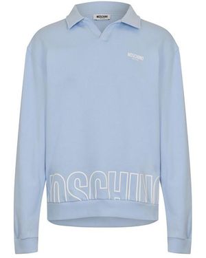 Moschino Long Sleeve Polo Shirt - Blue