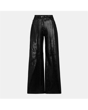 HUGO Hugara Leather Trousers - Black