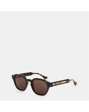 Gucci Round-Frame Sunglasses - Brown