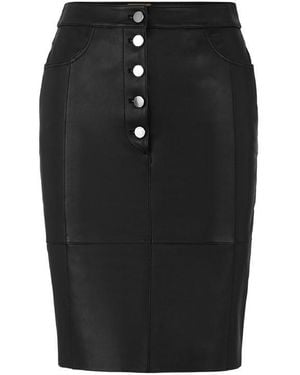 BOSS Selara Leather Jacket - Black