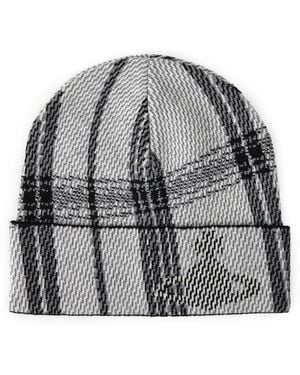 Vivienne Westwood Viv Tartan Beanie Sn64 - Grey