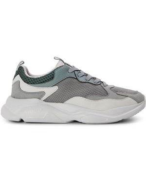 HUGO Runn Mxmt 10257816 01 Low Top Trainers - Grey