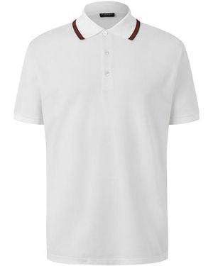 Gucci Web Trim Polo - White