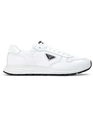 Prada Triangle Logo Re-Nylon Trainers - White