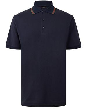 Gucci Web Trim Polo - Blue