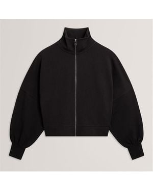 Ted Baker Zip Thru Sweatshirt - Black
