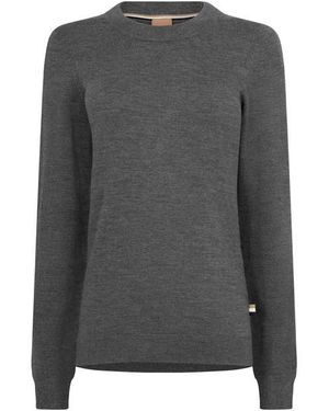 BOSS Fegano Long Sleeve T-Shirt - Grey