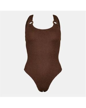 Hunza G One Piece Swimsuit - Brown