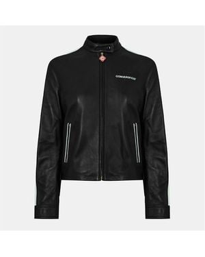 CASABLANCA Racer Leather Jacket - Black