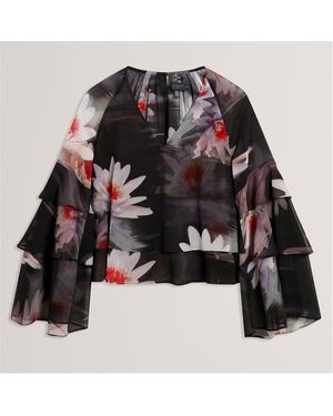 Ted Baker Long Sleeve Blouse - Black