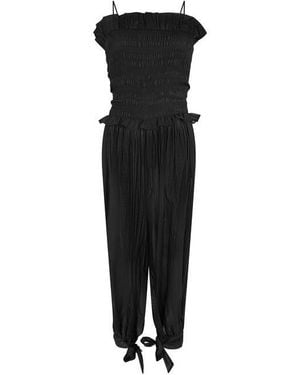 ANDAMANE Noor Wide Smock Jumpsuit - Black