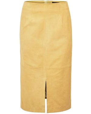 BOSS Selavie 10259210 01 Leather Jacket - Yellow