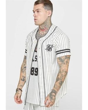 SIKSILK Baseball Jersey - White