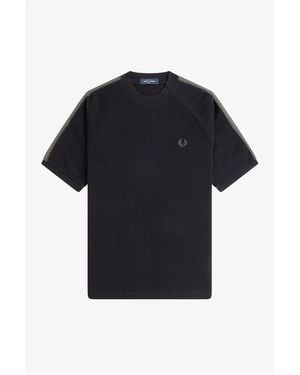 Fred Perry Fred Side Tape Tee Sn54 - Black