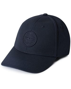 Stone Island Plain Cotton Rep Cap - Blue