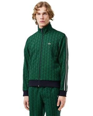 Lacoste All Over Print Tracksuit Top - Green