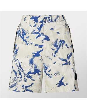 Stone Island Scan Camo Cargo Shorts - Blue