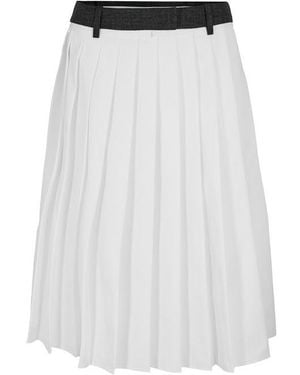 Prada Pleat Midi Skirt - Blue