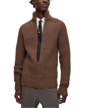 BOSS Ftype Knitted Tops - Brown