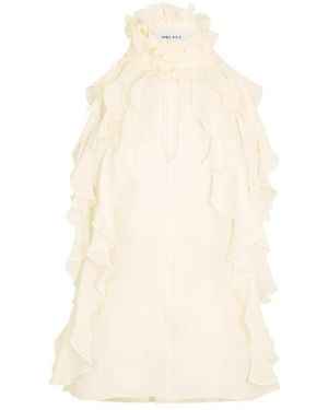 McQueen Alex Hn Ruffle Woven Cami Vest - White