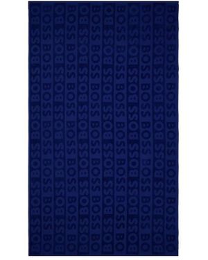 HUGO Font Towel - Blue