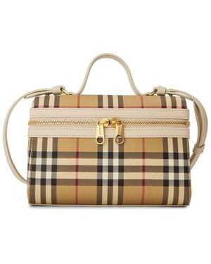 Burberry Burb Vanity Case Top Handle Bag - Metallic