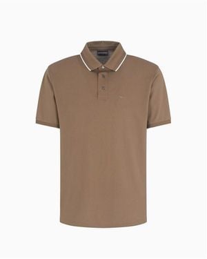 Emporio Armani Short-Sleeve Polo Shirt - Brown