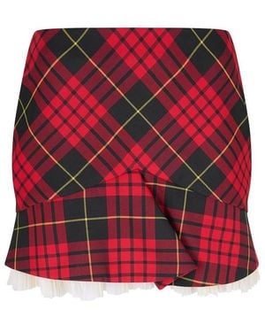 McQueen Alex Kick Mini Skirt - Red