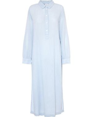 Nudea Maxi Shirt Organic Cotton Gauze - Blue