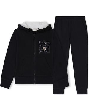 Moncler Cotton Fleece Tracksuit Set - Black