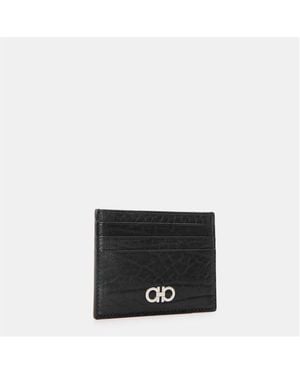 Ferragamo Revival Cc Card Holder - Black