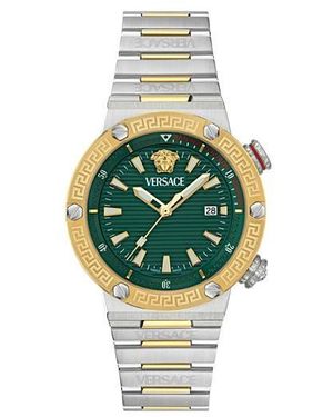 Versace Greca Quartz Analogue Watch - Green