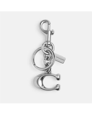 COACH Signature C Bag Charm - White
