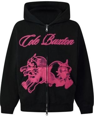 Cole Buxton Bull Dog Zip Hoodie - Black