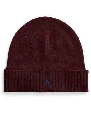 Polo Ralph Lauren Pony Merino Wool Beanie - Red