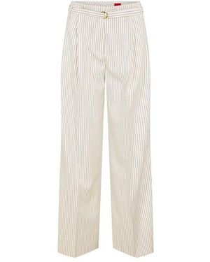 HUGO Straight Leg Trousers - White