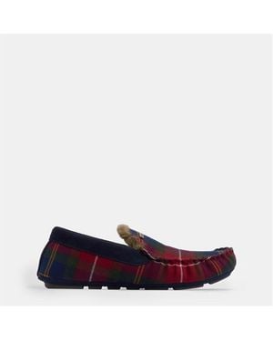 Barbour Monty Moccasin Slippers - Red