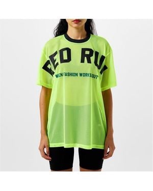 Red Run Varsity Tee - Green