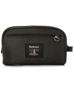 Barbour Wax Washbag - Black