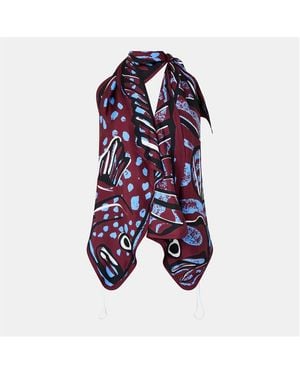 Bottega Veneta Fish Silk Twill Cut Out Top - Blue
