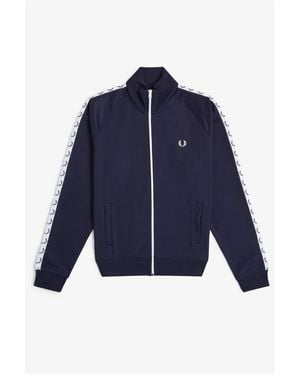 Fred Perry Tape Poly Tracksuit Top - Blue
