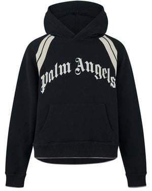 Palm Angels Palm Curve Oth Hoody - Blue