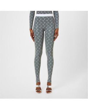 Marine Serre All Over Moon Reflective Jersey Leggings - Blue
