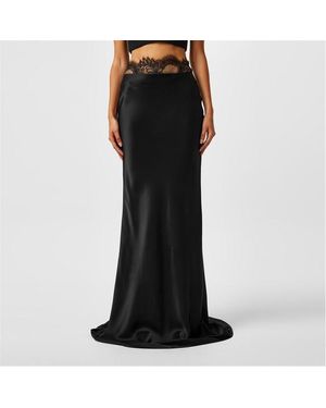 David Koma Lace Maxi Skirt - Black