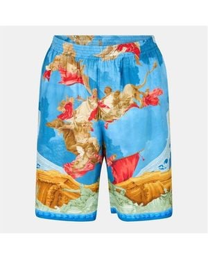 Versace Woven Tracksuit Shorts - Blue