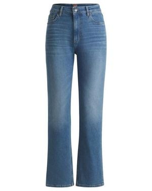 BOSS Ada Straight High Rise Slim Fit Jeans - Blue