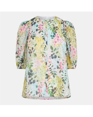 Ted Baker Micha Short-Sleeve Patterned Shirt - Green